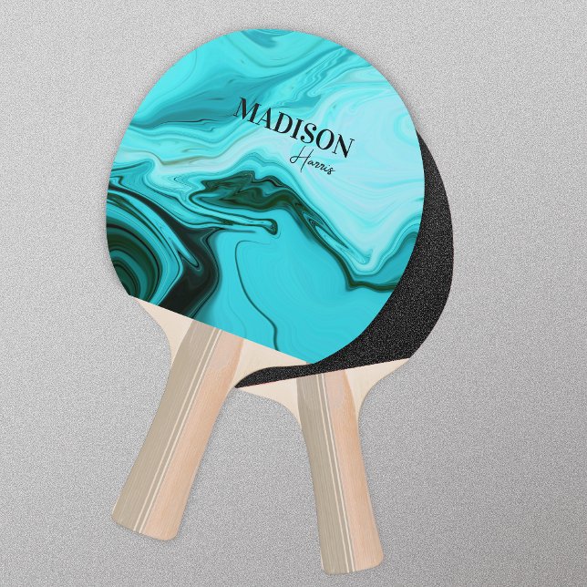 Cute giro marble art monogram pingisracket (Skapare uppladdad)