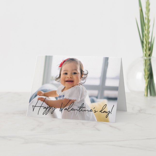 Cute Glad Alla hjärtans dag Foto Personlig Kort (Framsida)