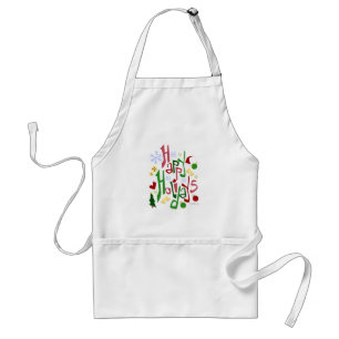 Cute Glad helg Red Grönt Lettering Förkläde