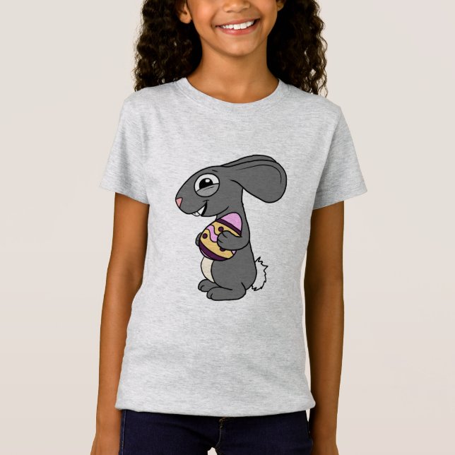Cute Glad påsk-äggsjakt på ungar i enmajsbunny T Shirt (Framsida)