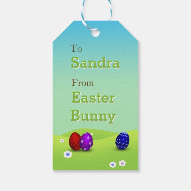 Cute Glad påsk Baby Chick Presentetikett (Baksidan)