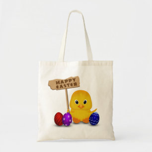 Cute Glad påsk Baby Chick Tygkasse