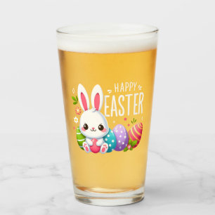 Cute, glad påsk bunny glaskopp