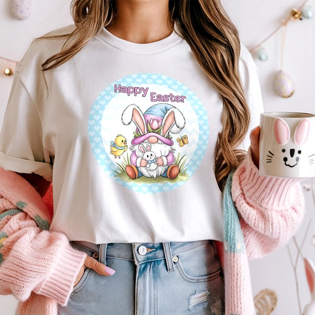 Cute Glad påsk Bunny Gnome T Shirt (Skapare uppladdad)