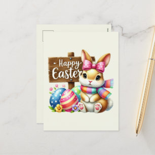 Cute Glad påsk bunny Helg Vykort