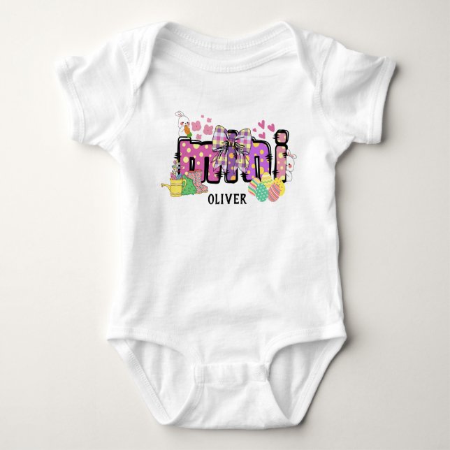 Cute glad påsk bunny mini baby t shirt (Framsida)