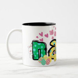 Cute glad påsk bunny nana gift mugg personlig