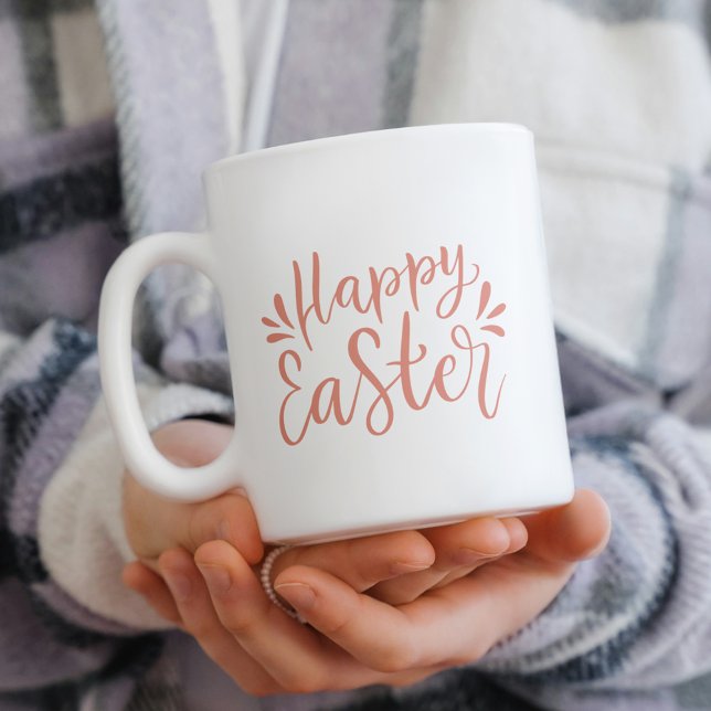 Cute Glad påsk Bunny Öron med Bow Påsk Mugg (Cute Happy Easter Bunny Ears With Bow Easter Mug
)