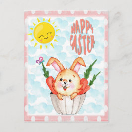 Cute Glad påsk Bunny Vykort