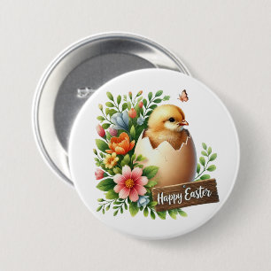 Cute Glad påsk chick Knapp