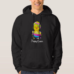 Cute Glad påsk Dag 2021 Chick med Påskägg B Hoodie