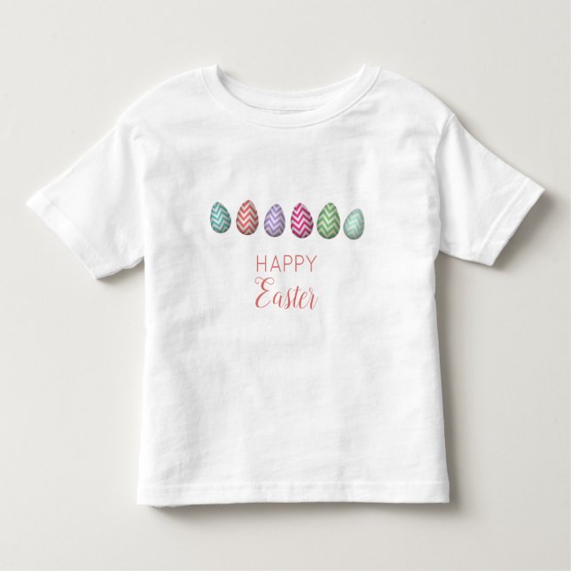 Cute Glad påsk Egg Pastel Färg T Shirt (Framsida)