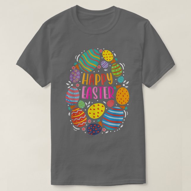 Cute Glad påsk för Tonåring flickor, pojkar Påsk F T Shirt (Design framsida)