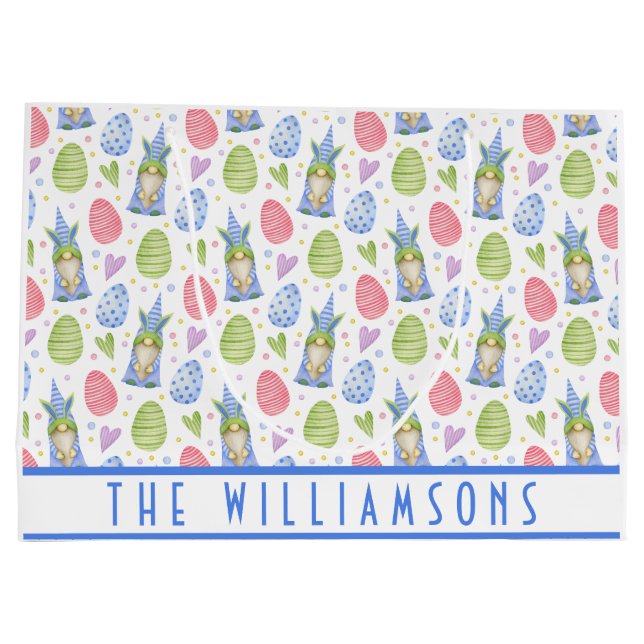 Cute Glad påsk Gnomes Bunny Öron Vår Färg (Baksidan)