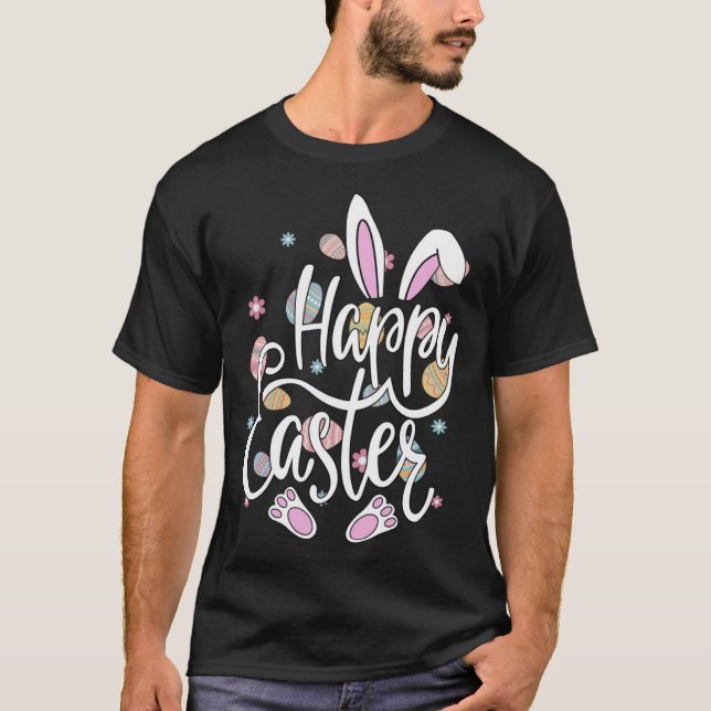 Cute Glad påsk på varje Påsk-palett T Shirt (Framsida)