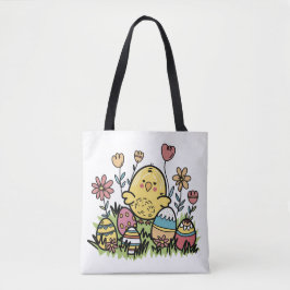 Cute 'Glad påsk' Tote Bag Tygkasse