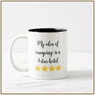 Cute Glam Girl Quote Camping Två-Tonad Mugg