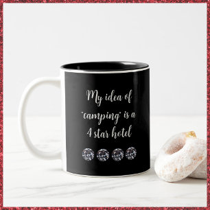 Cute Glam Girl Quote Camping Två-Tonad Mugg