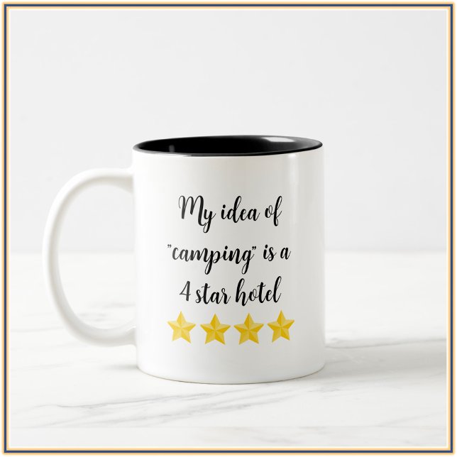 Cute Glam Girl Quote Camping Två-Tonad Mugg (Skapare uppladdad)