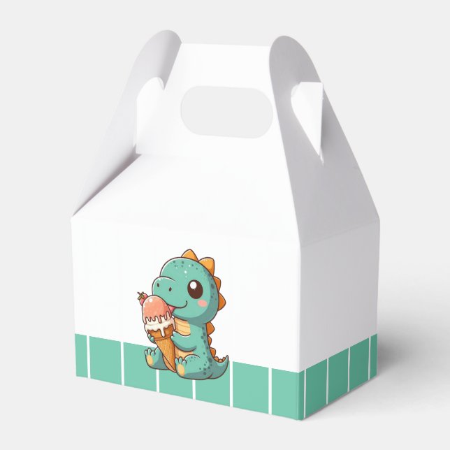 Cute glass ätande dino presentaskar (Framsidan Sidan)