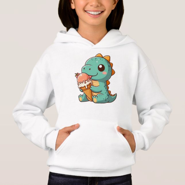 Cute glass ätande dino t shirt (Framsida)