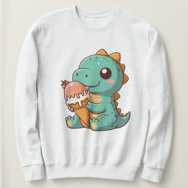 Cute glass ätande dino t shirt (Design framsida)