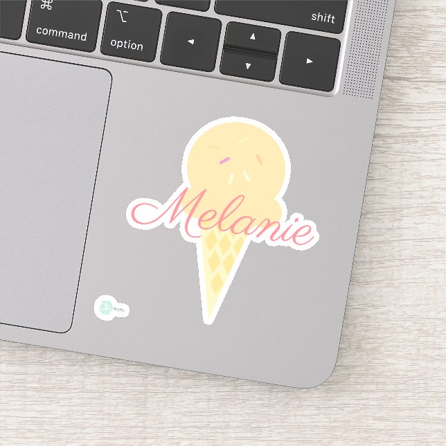 Cute Glass Cone med Sprinkles Klistermärken (Detalj)