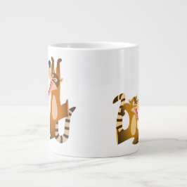 Cute Glatt Tecknad Coatimundis Jumbo Mugg