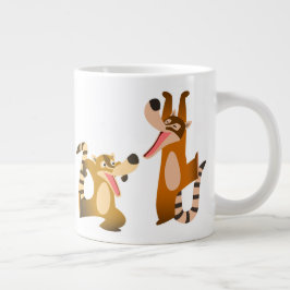 Cute Glatt Tecknad Coatimundis Jumbo Mugg