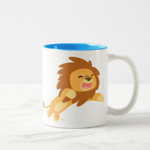 Cute Glatt Tecknad Lejonare Mugg