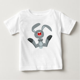 Cute Glatt Tecknad Rabbit Baby T-Shirt