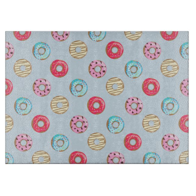 Cute Glazed Doughnut Pattern Light Blue (Framsidan)