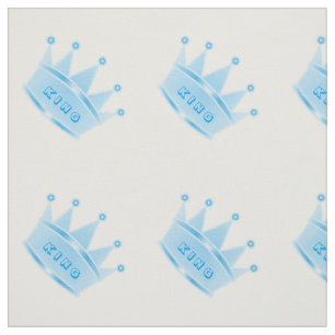 Cute Glitter Baby blue Krona Kung-Anpassningsbar Tyg