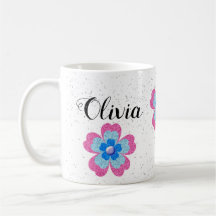 Cute glitter floral blooming garden