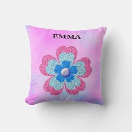 Cute glitter floral blooming garden kudde