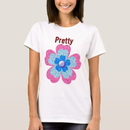 Cute glitter floral blooming garden t shirt