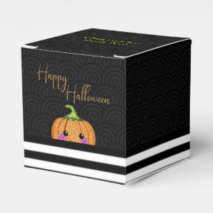 Cute Glitter Orange Happy halloween Party Presentaskar