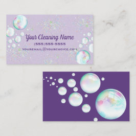 Cute Glitter Städning Service Maid Housecleaning Visitkort