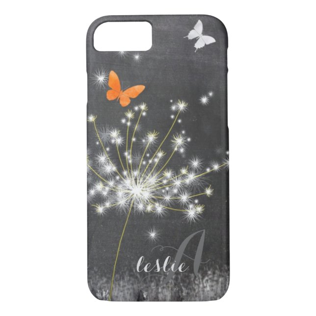 Cute Glittery Dandelion Case-Mate iPhone Skal (Baksida)
