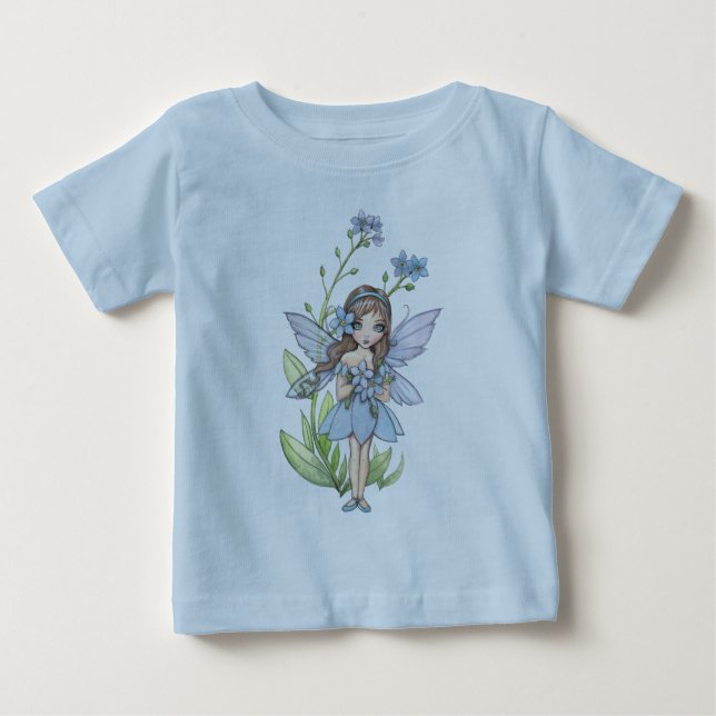Cute Glöm mig inte att blomma inte Baby Tee Shirt (Framsida)