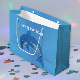 Cute Gnistra Blue White Dolphin Birthday