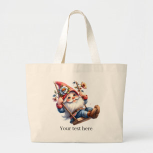 Cute gnome älskare jumbo tygkasse