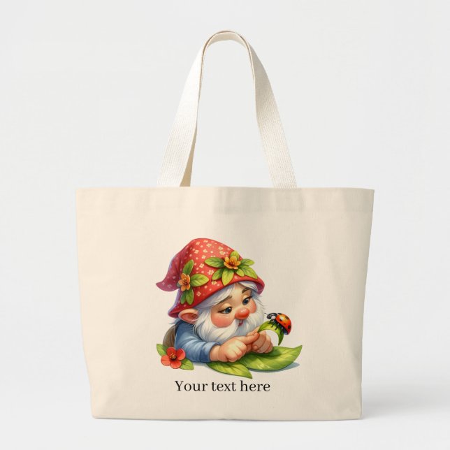 Cute gnome  älskare Large Jumbo Tygkasse (Framsidan)