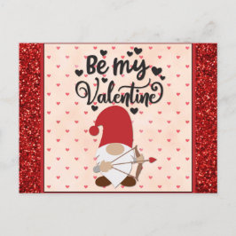 Cute Gnome är min Valentine Valentines day Vykort