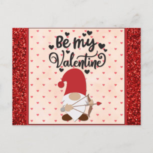 Cute Gnome är min Valentine Valentines day Vykort