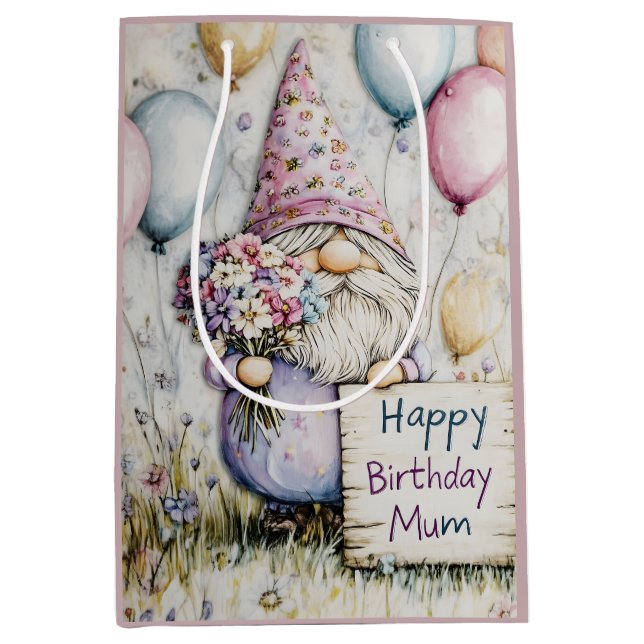 Cute Gnome Birthday Design för Morsa (Framsidan)