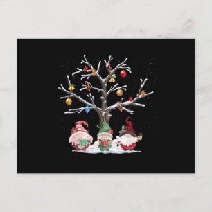 Cute Gnome Buffalo Play Julgran Light Meddelande Vykort