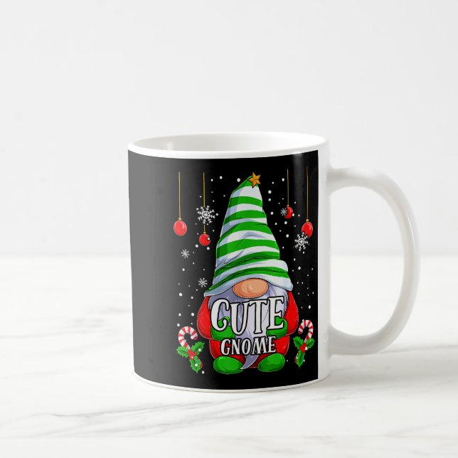 Cute Gnome Christmas Pajamas Matching Family Group Kaffemugg (Höger)