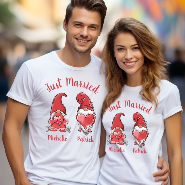 Cute Gnome Couple T Shirt (Skapare uppladdad)