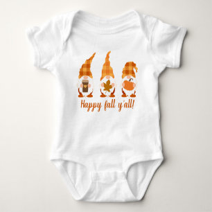 Cute Gnome Fall Custom Name Falling Löv T-Shirt